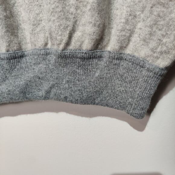 Rossopuro Men's Grey Wool Cashmere Sweater Elbow Patches Crew Neck Pullover - Picture 3 of 5